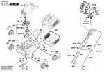 Bosch 3 600 H85 A05 Rotak 1000 Lawnmower 230 V / Eu Spare Parts